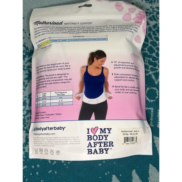 Body After Baby Motherload Maternity Belly Support Belt L White Relieves Pain - Picture 5 of 10